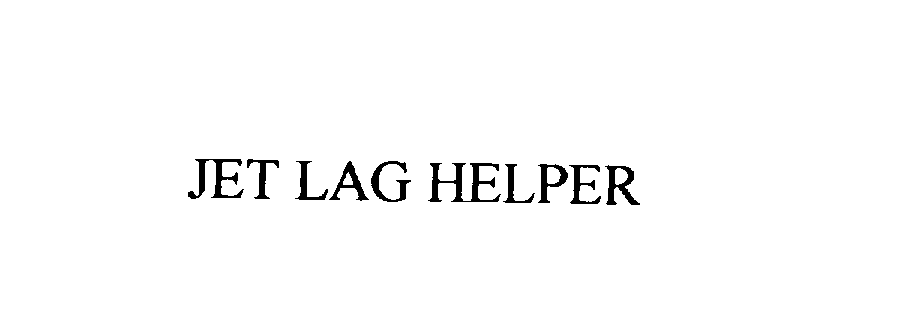 Trademark Logo JET LAG HELPER