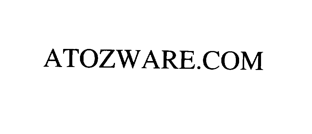 Trademark Logo ATOZWARE.COM