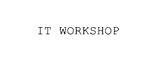  IT WORKSHOP