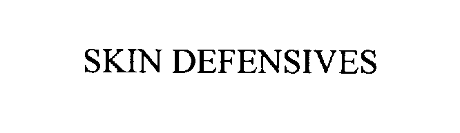 Trademark Logo SKIN DEFENSIVES