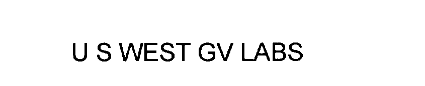 Trademark Logo U S WEST GV LABS