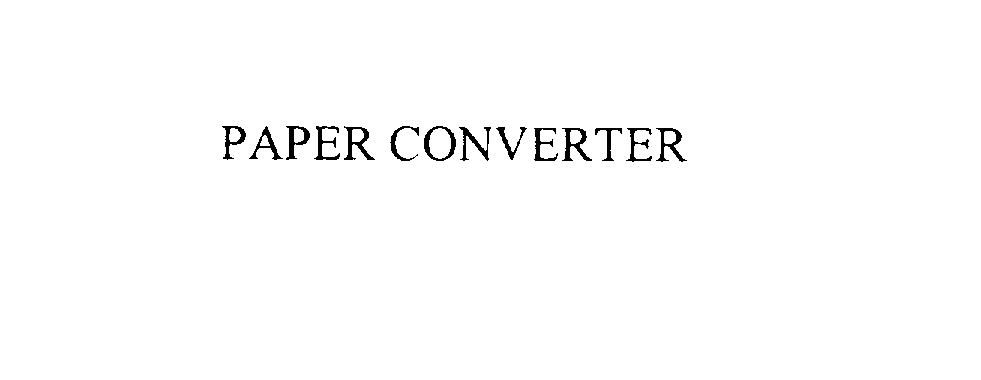  PAPER CONVERTER