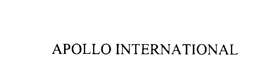 Trademark Logo APOLLO INTERNATIONAL