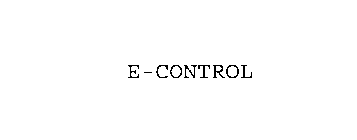  E-CONTROL