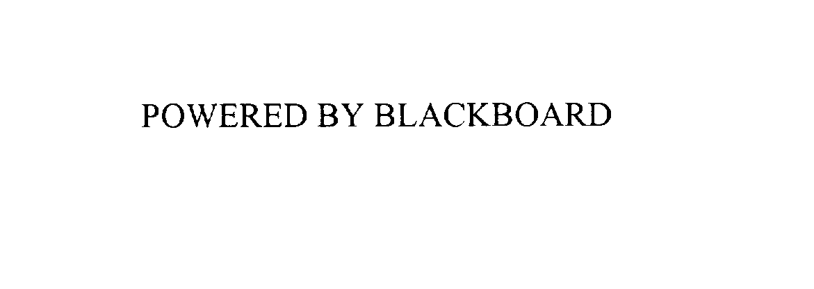  POWERED BY BLACKBOARD