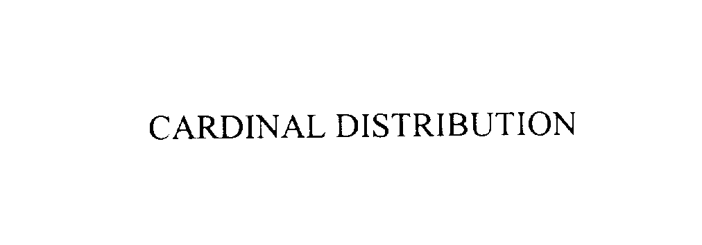 Trademark Logo CARDINAL DISTRIBUTION