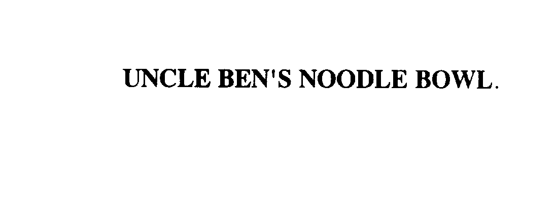  UNCLE BEN'S NOODLE BOWL.