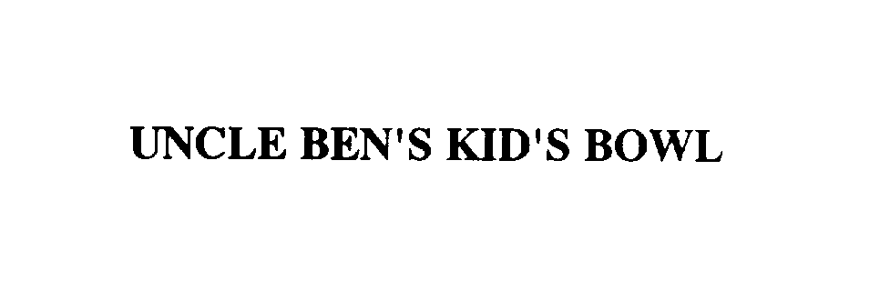  UNCLE BEN'S KID'S BOWL