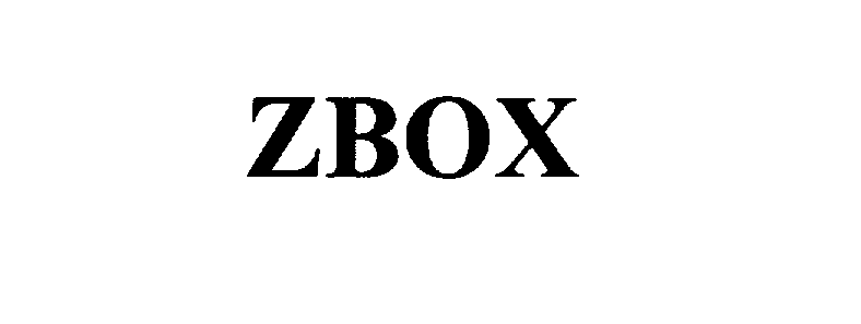 Trademark Logo ZBOX