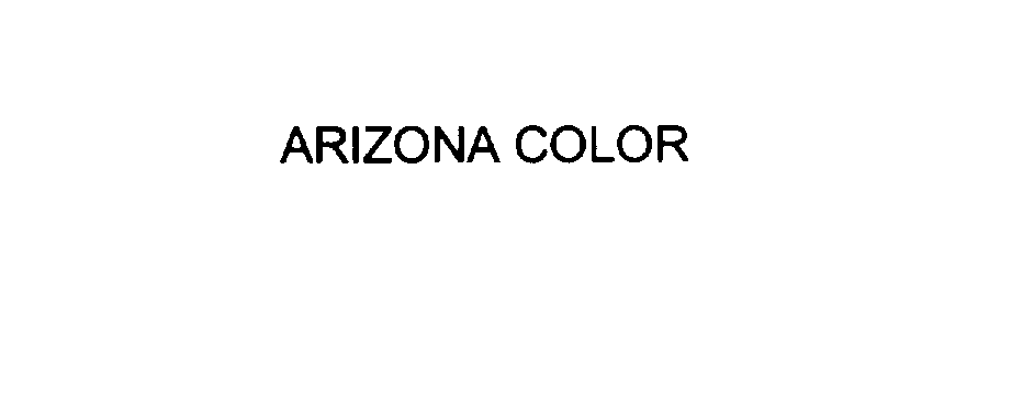 Trademark Logo ARIZONA COLOR