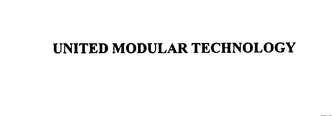  UNITED MODULAR TECHNOLOGY