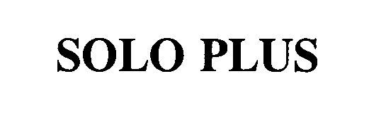 Trademark Logo SOLO PLUS