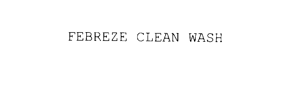  FEBREZE CLEAN WASH