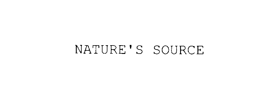 NATURE'S SOURCE