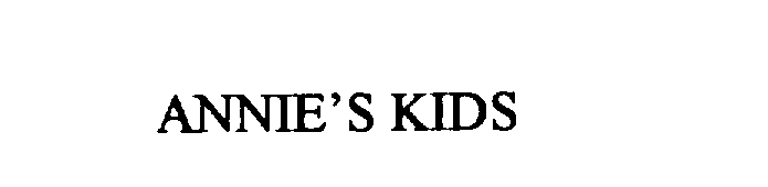 Trademark Logo ANNIE'S KIDS