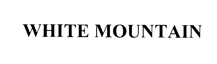 Trademark Logo WHITE MOUNTAIN