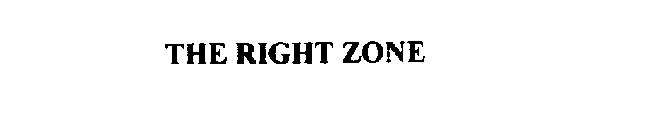 Trademark Logo THE RIGHT ZONE