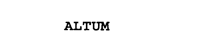 Trademark Logo ALTUM