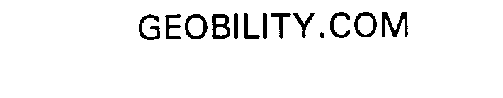 Trademark Logo GEOBILITY .COM