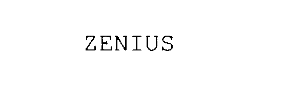 Trademark Logo ZENIUS