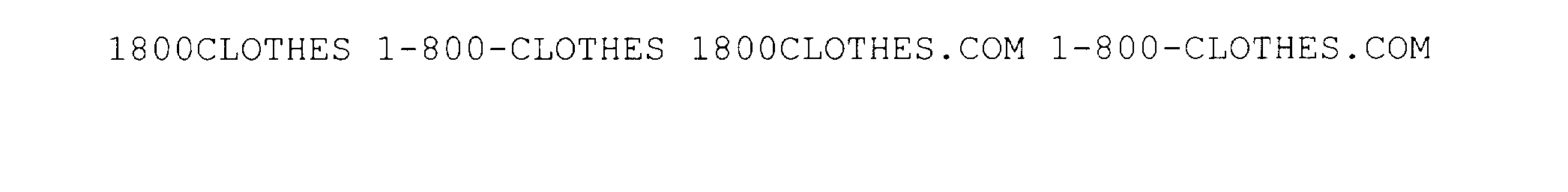 Trademark Logo 1-800-CLOTHES.COM