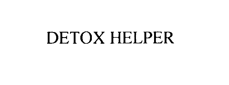 Trademark Logo DETOX HELPER