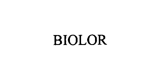 Trademark Logo BIOLOR