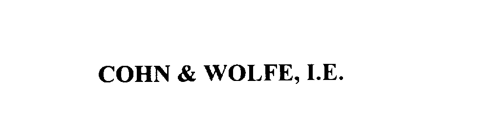  COHN &amp; WOLFE, I.E.