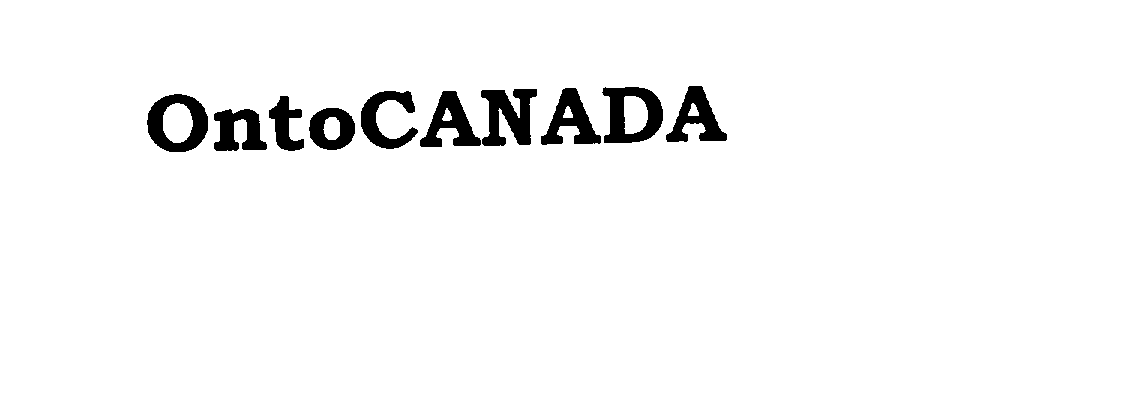 Trademark Logo ONTOCANADA