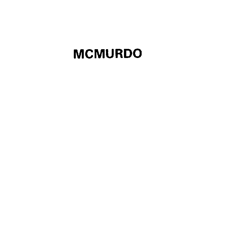 Trademark Logo MCMURDO