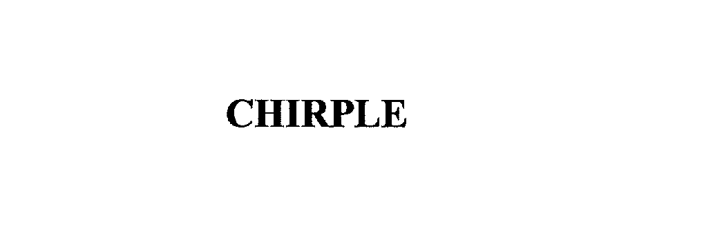 Trademark Logo CHIRPLE