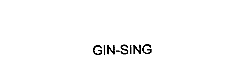 Trademark Logo GIN-SING