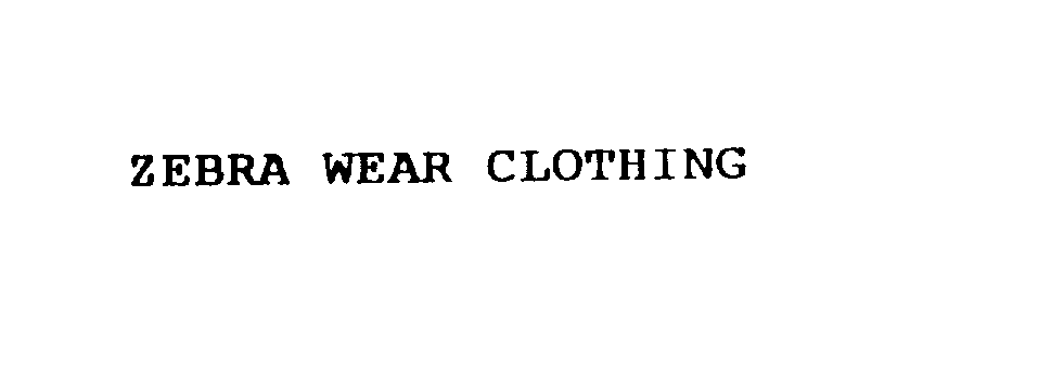  ZEBRA WEAR CLOTHING