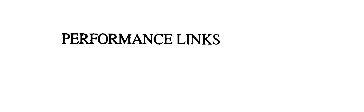 Trademark Logo PERFORMANCE LINKS