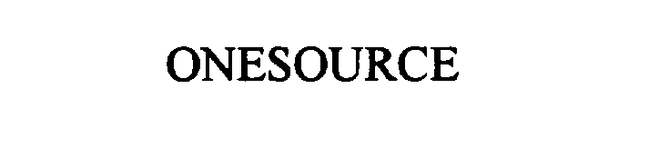 Trademark Logo ONESOURCE