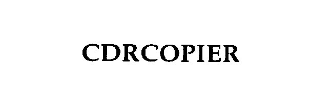 Trademark Logo CDRCOPIER