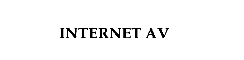 Trademark Logo INTERNET AV