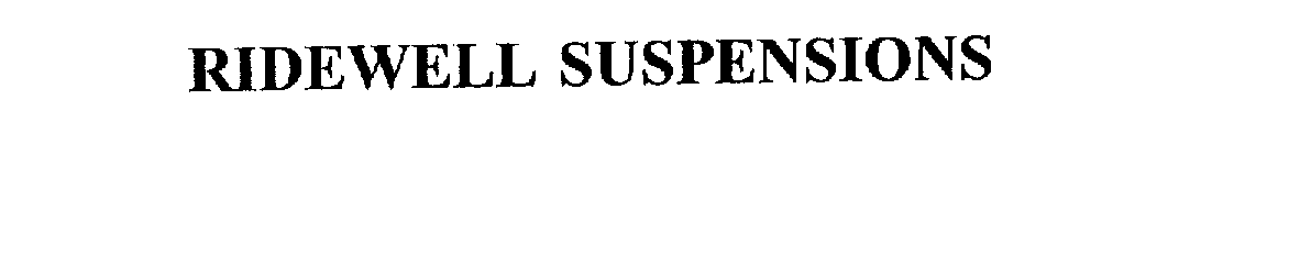 Trademark Logo RIDEWELL SUSPENSIONS