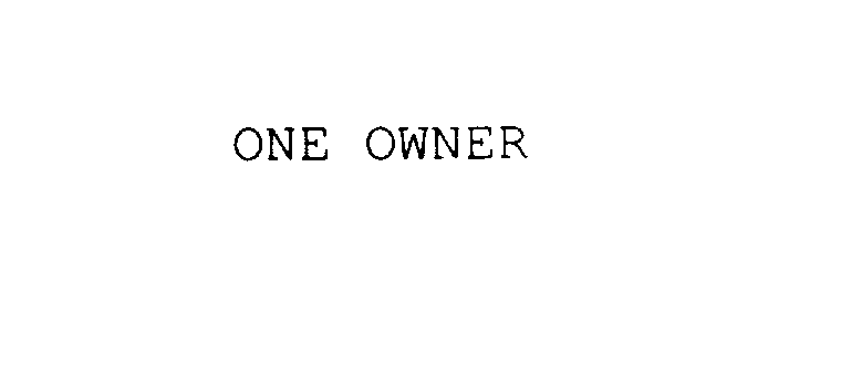  ONE OWNER