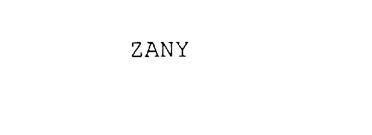 Trademark Logo ZANY