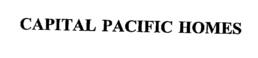  CAPITAL PACIFIC HOMES