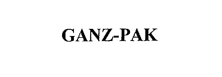 Trademark Logo GANZ-PAK