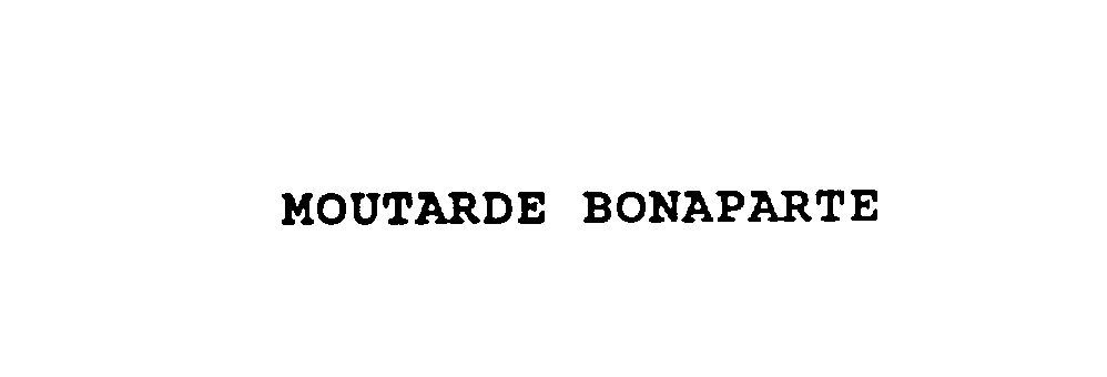  MOUTARDE BONAPARTE