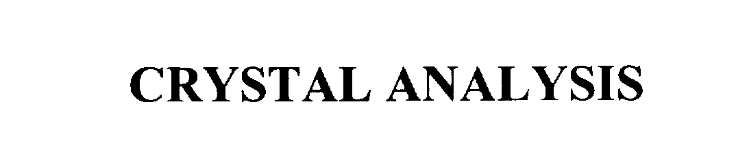 Trademark Logo CRYSTAL ANALYSIS