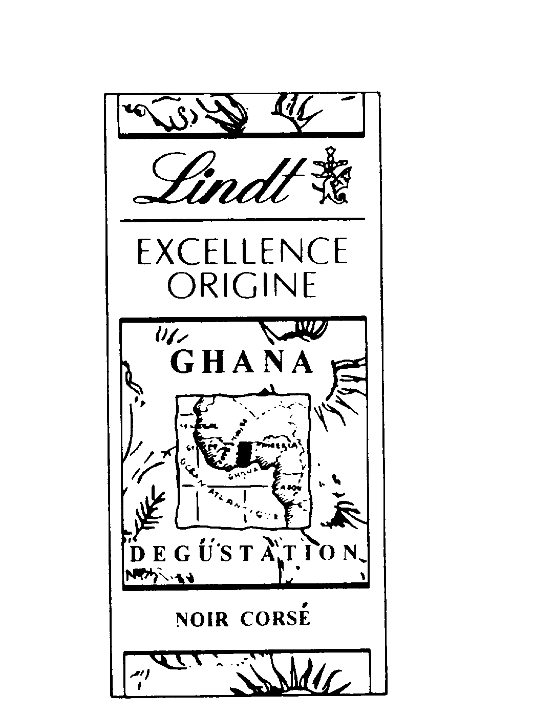  LINDT EXCELLENCE ORIGINE GHANA DEGUSTATION NOIR CORSE