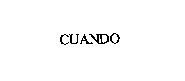 Trademark Logo CUANDO