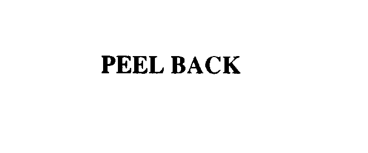 Trademark Logo PEEL BACK
