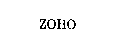 Trademark Logo ZOHO