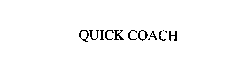 Trademark Logo QUICK COACH