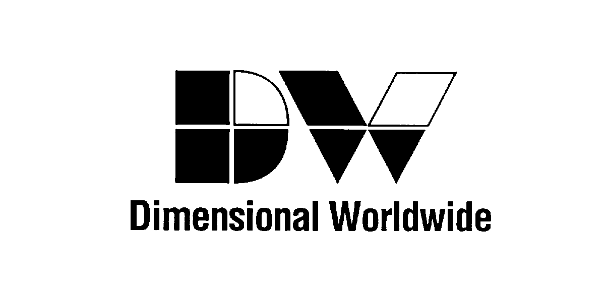Trademark Logo DW DIMENSIONAL WORLDWIDE